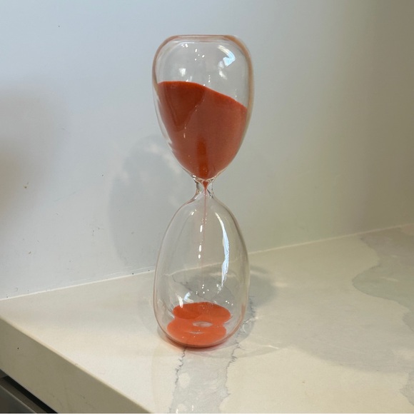 Blown Glass Double Heart Hour Glass - Picture 3 of 5